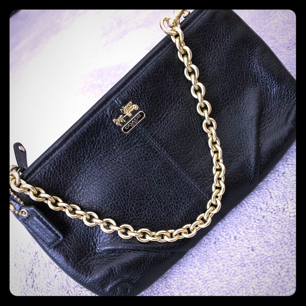Coach Clutch with Chain Strap